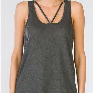 Charcoal Distressed Tank